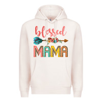Pale Pink blessed mama Premium Hoodie - JahusDesignShop