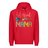 Red blessed mama Premium Hoodie - JahusDesignShop