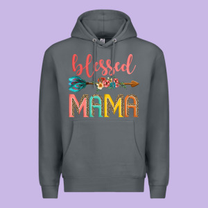 Blessed Mama Premium Hoodie Designed By Jahusdesignshop