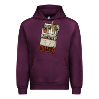 Mauve Wine cowboy killers cigarette package Urban Hoodie - NancyCooperArtShop
