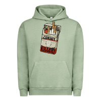Pigment Oil Green cowboy killers cigarette package Urban Hoodie - NancyCooperArtShop