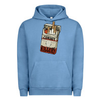 Pigment Pebble Blue cowboy killers cigarette package Urban Hoodie - NancyCooperArtShop