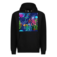 Black undersea Premium Hoodie - BundleAndBundleShop