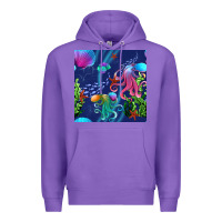 Purple undersea Premium Hoodie - BundleAndBundleShop