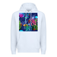 White undersea Premium Hoodie - BundleAndBundleShop