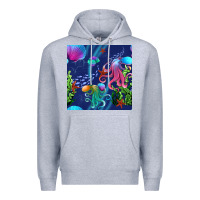 Heather Grey undersea Premium Hoodie - BundleAndBundleShop