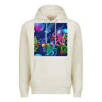 Oatmeal Heather undersea Premium Hoodie - BundleAndBundleShop