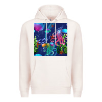 Pale Pink undersea Premium Hoodie - BundleAndBundleShop