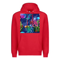 Red undersea Premium Hoodie - BundleAndBundleShop