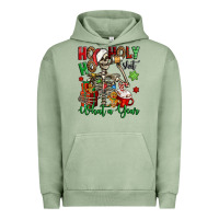 Pigment Oil Green ho ho holy shit what a year christmas skeleton Urban Hoodie - Jasminsmagicworld
