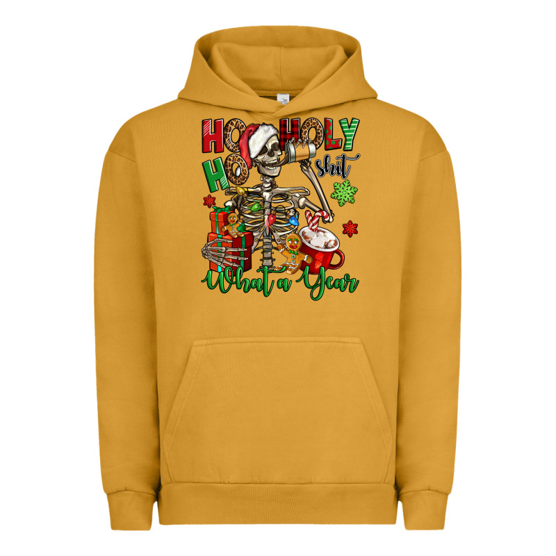 Ho Ho Holy Shit What A Year Christmas Skeleton Urban Hoodie by Jasminsmagicworld | Teevron
