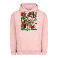 Pigment Salmon ho ho holy shit what a year christmas skeleton Urban Hoodie - Jasminsmagicworld