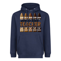 Navy proud black teacher Heavyweight Hoodie - texasbilliewilder