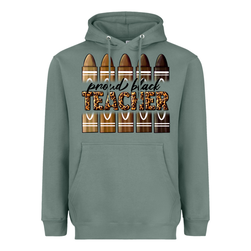 Proud Black Teacher Heavyweight Hoodie by texasbilliewilder | Teevron
