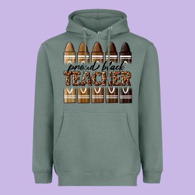 Proud Black Teacher Heavyweight Hoodie Designed By Texasbilliewilder