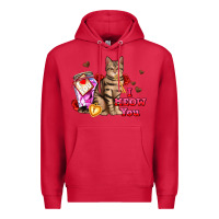 Cardinal i meow you Premium Hoodie - AdoDesignShop