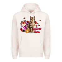 Pale Pink i meow you Premium Hoodie - AdoDesignShop
