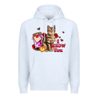 White i meow you Premium Hoodie - AdoDesignShop