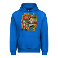 Cobalt western gnome truck cactus sunflower Urban Hoodie - BarkalooDesign