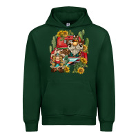 Forest Green western gnome truck cactus sunflower Urban Hoodie - BarkalooDesign