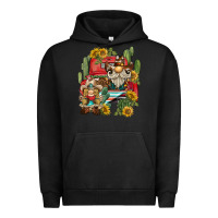 Pigment Black western gnome truck cactus sunflower Urban Hoodie - BarkalooDesign