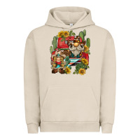 Pigment French Oak western gnome truck cactus sunflower Urban Hoodie - BarkalooDesign
