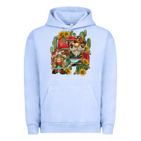 Pigment Grape Ice western gnome truck cactus sunflower Urban Hoodie - BarkalooDesign