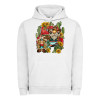Pigment Lunar Rock western gnome truck cactus sunflower Urban Hoodie - BarkalooDesign