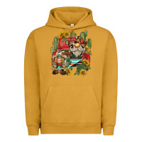 Pigment Peanut Butter western gnome truck cactus sunflower Urban Hoodie - BarkalooDesign