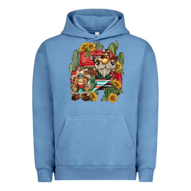 Western Gnome Truck Cactus Sunflower Urban Hoodie by BarkalooDesign | Teevron
