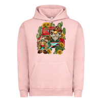Pigment Salmon western gnome truck cactus sunflower Urban Hoodie - BarkalooDesign