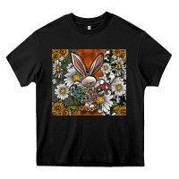 Black bunny Easter Heavy Core Tee - CowhideDigitalArt