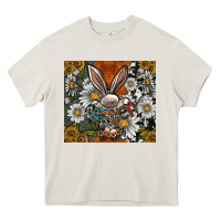 Cream bunny Easter Heavy Core Tee - CowhideDigitalArt