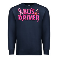 Navy breast cancer bus driver Premium Sweatshirt - texasbilliewilder