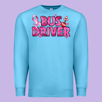 Breast Cancer Bus Driver Premium Sweatshirt Designed By Texasbilliewilder