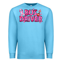 Ocean Blue breast cancer bus driver Premium Sweatshirt - texasbilliewilder