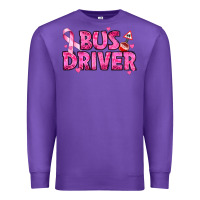 Purple breast cancer bus driver Premium Sweatshirt - texasbilliewilder