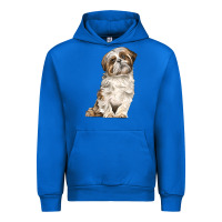 Cobalt Shih Tzu Dog Urban Hoodie - LillyAllenDesigns