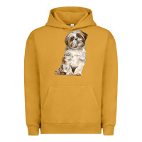 Pigment Peanut Butter Shih Tzu Dog Urban Hoodie - LillyAllenDesigns