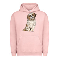 Pigment Salmon Shih Tzu Dog Urban Hoodie - LillyAllenDesigns