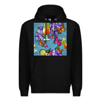 Black butterfly cocktail Premium Hoodie - BundleAndBundleShop