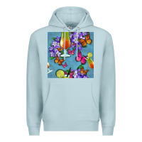 Blue Mist butterfly cocktail Premium Hoodie - BundleAndBundleShop