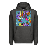 Charcoal Heather butterfly cocktail Premium Hoodie - BundleAndBundleShop