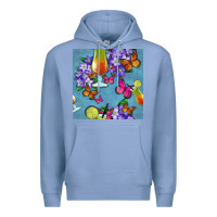 Colony Blue butterfly cocktail Premium Hoodie - BundleAndBundleShop