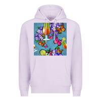 Lilac butterfly cocktail Premium Hoodie - BundleAndBundleShop