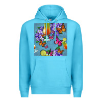 Ocean Blue butterfly cocktail Premium Hoodie - BundleAndBundleShop