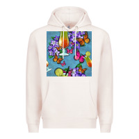 Pale Pink butterfly cocktail Premium Hoodie - BundleAndBundleShop