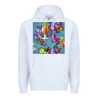 White butterfly cocktail Premium Hoodie - BundleAndBundleShop