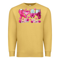 Antique Gold breast cancer wine glasses Premium Sweatshirt - texasbilliewilder