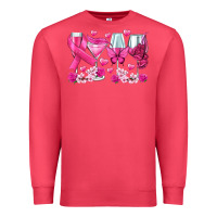 Cardinal breast cancer wine glasses Premium Sweatshirt - texasbilliewilder